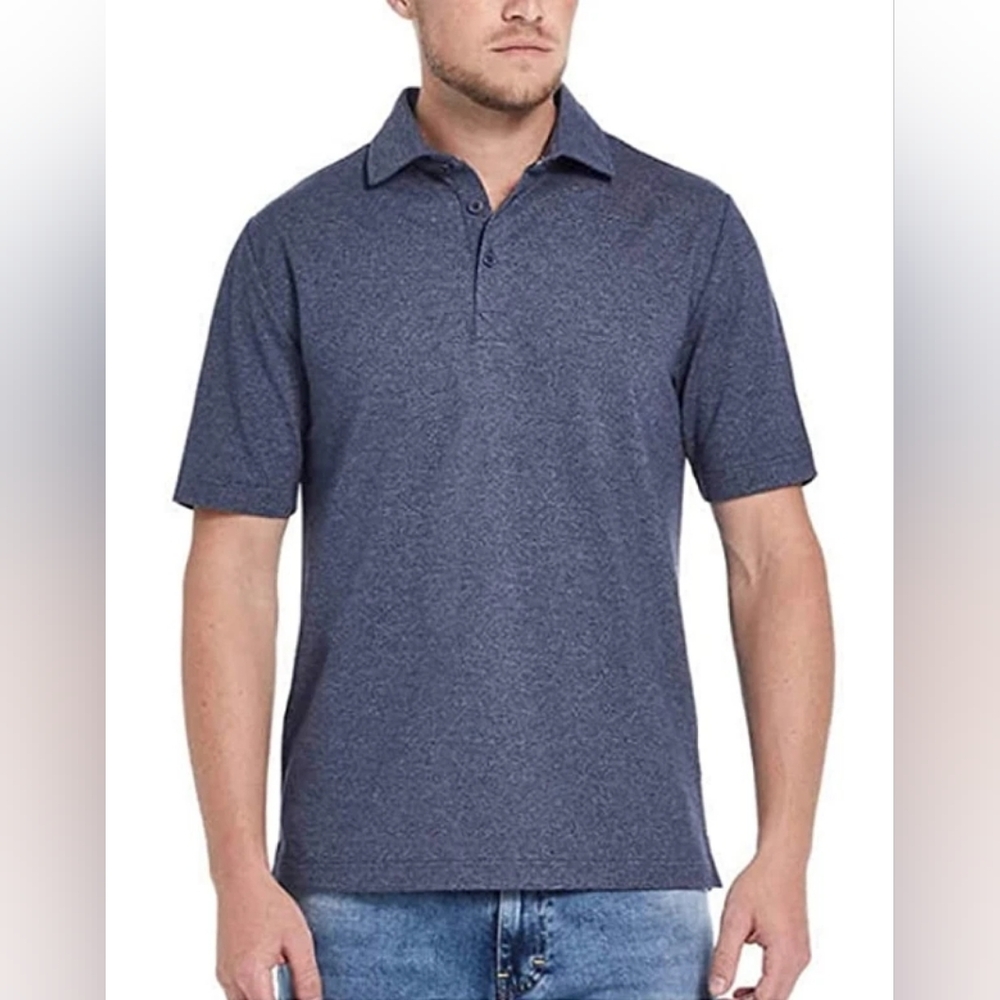 Weatherproof Vintage Men's Short Sleeve Polo Blue Size XL